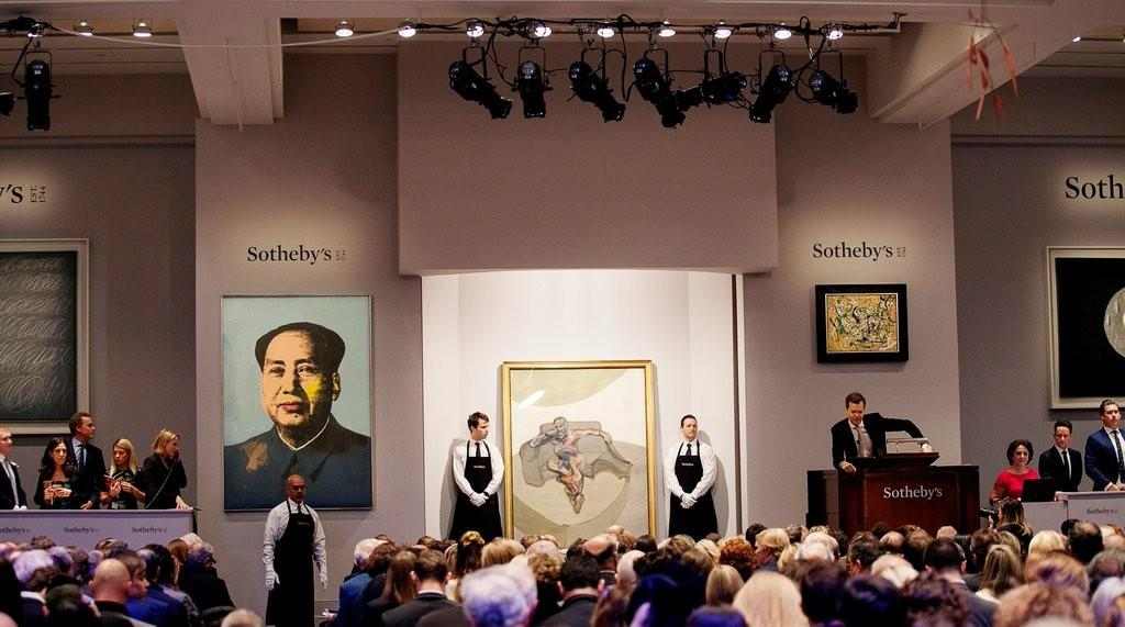 安迪·沃霍尔《毛泽东》在苏富比当代艺术晚场拍出人民币3亿元，赛·托姆布雷以人民币 - 新火设计艺术资讯